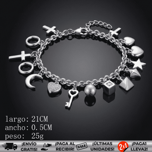 Amatista™ ¡OFERTA 2X1! | Pulsera de Plata 925 con 13 amuletos
