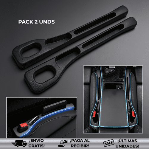 GapStop® x2 unds | Organizador para vehículo que cubre el espacio entre los asientos