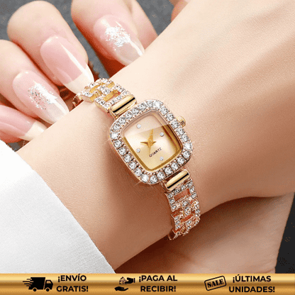 GoldenSquare® | El reloj de oro ajustable ideal para toda mujer
